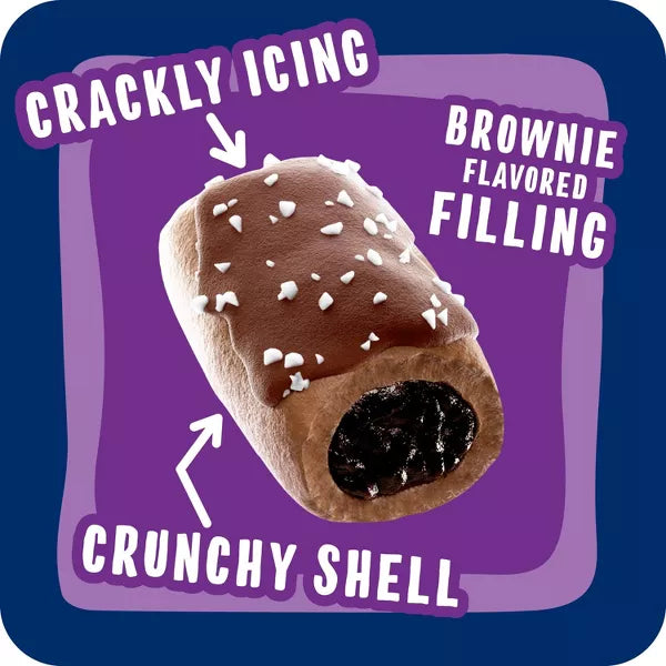 Pop-Tarts Crunchy Poppers Frosted Brownie Crunch Chewy Crunchy Filled Snack Pieces, Kids Snacks, 10 oz, 10 Count