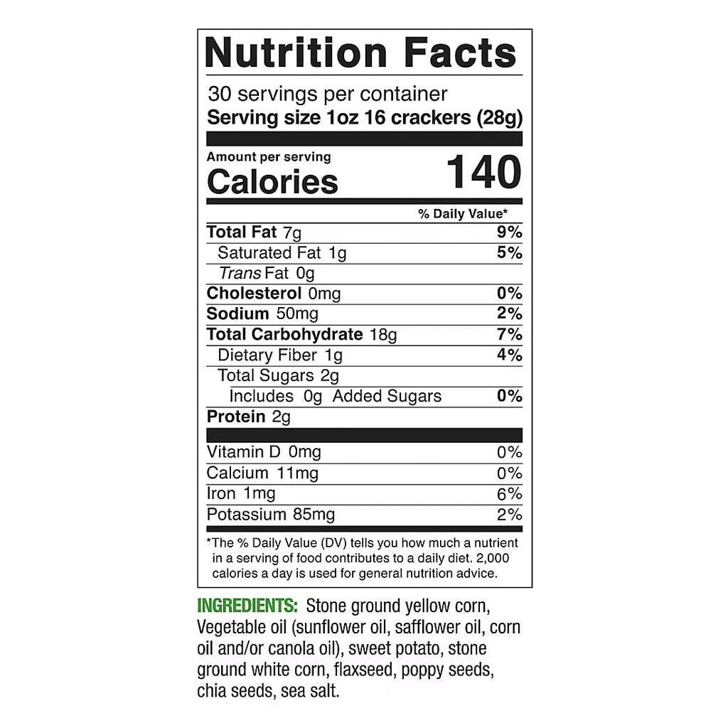 RW Garcia 3 Seed Sweet Potato Crackers, 30 oz.