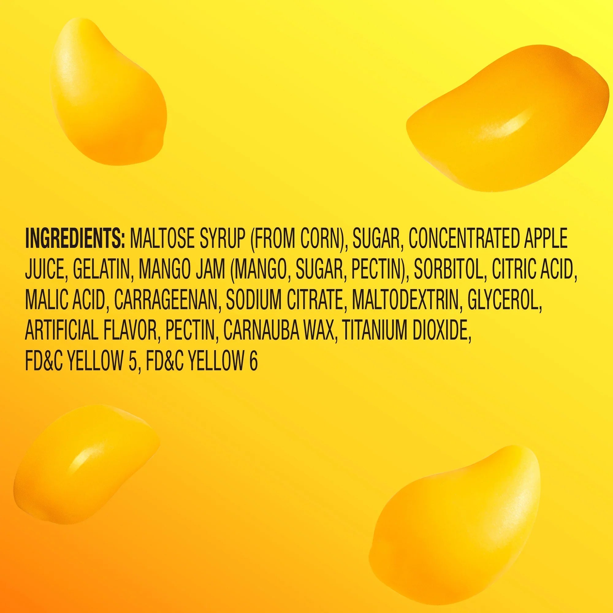 AMOS Peelerz Mango, Peelable Gummy Candy, Real Fruit Flavor, 5 oz