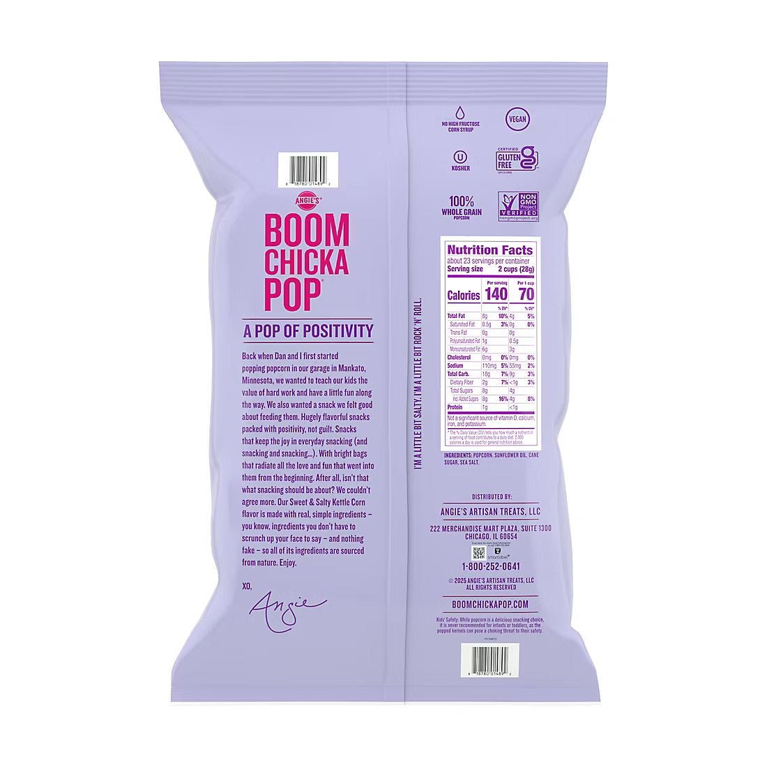 Angie's Boom Chicka Pop Sweet and Salty Kettle Corn, Snacks, 23 oz.