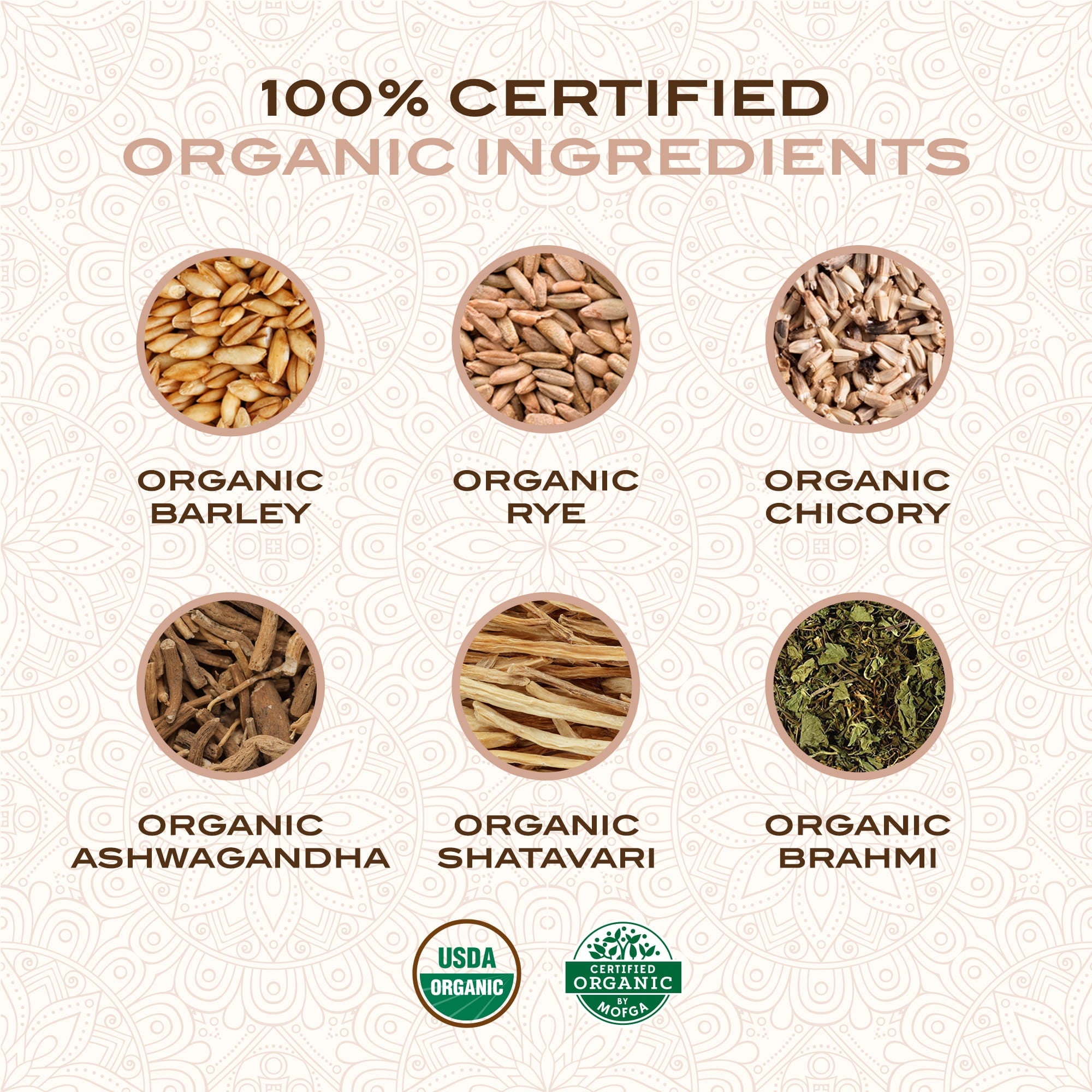 Ayurvedic Roast Hazelnut, Organic Coffee Substitute Caffeine Free Grain Coffee