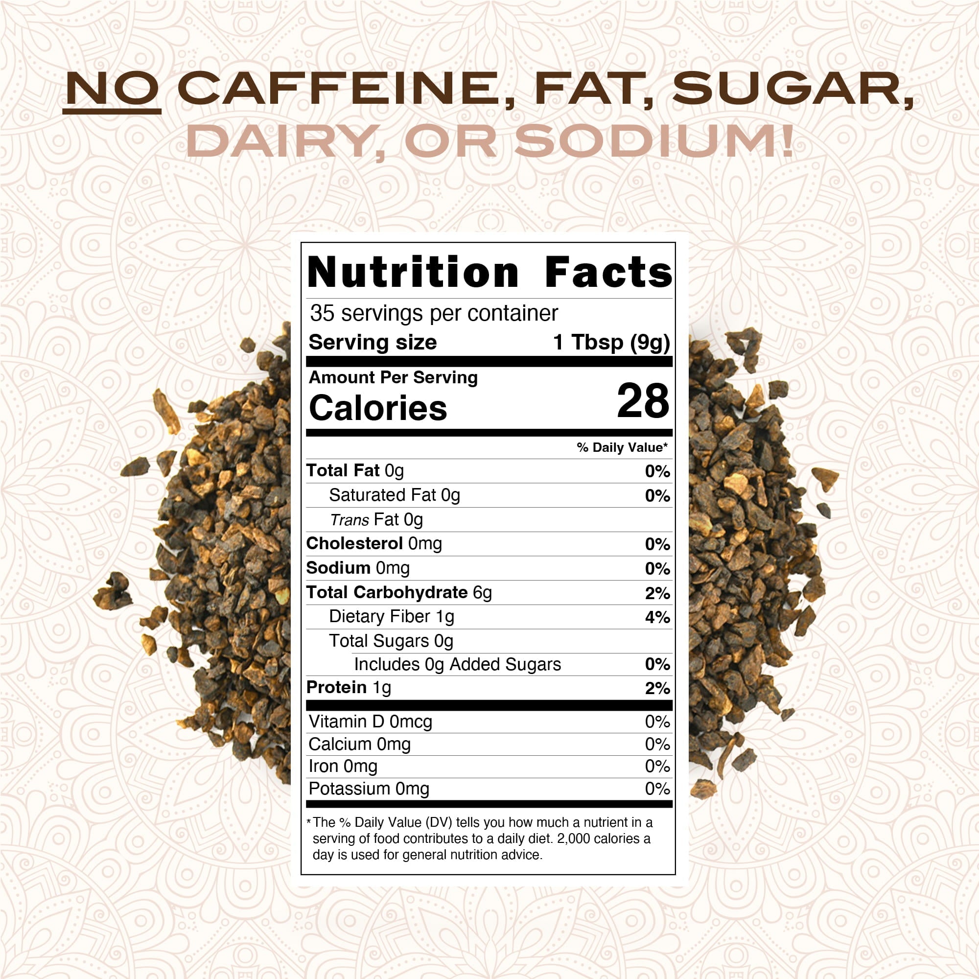 Ayurvedic Roast Hazelnut, Organic Coffee Substitute Caffeine Free Grain Coffee