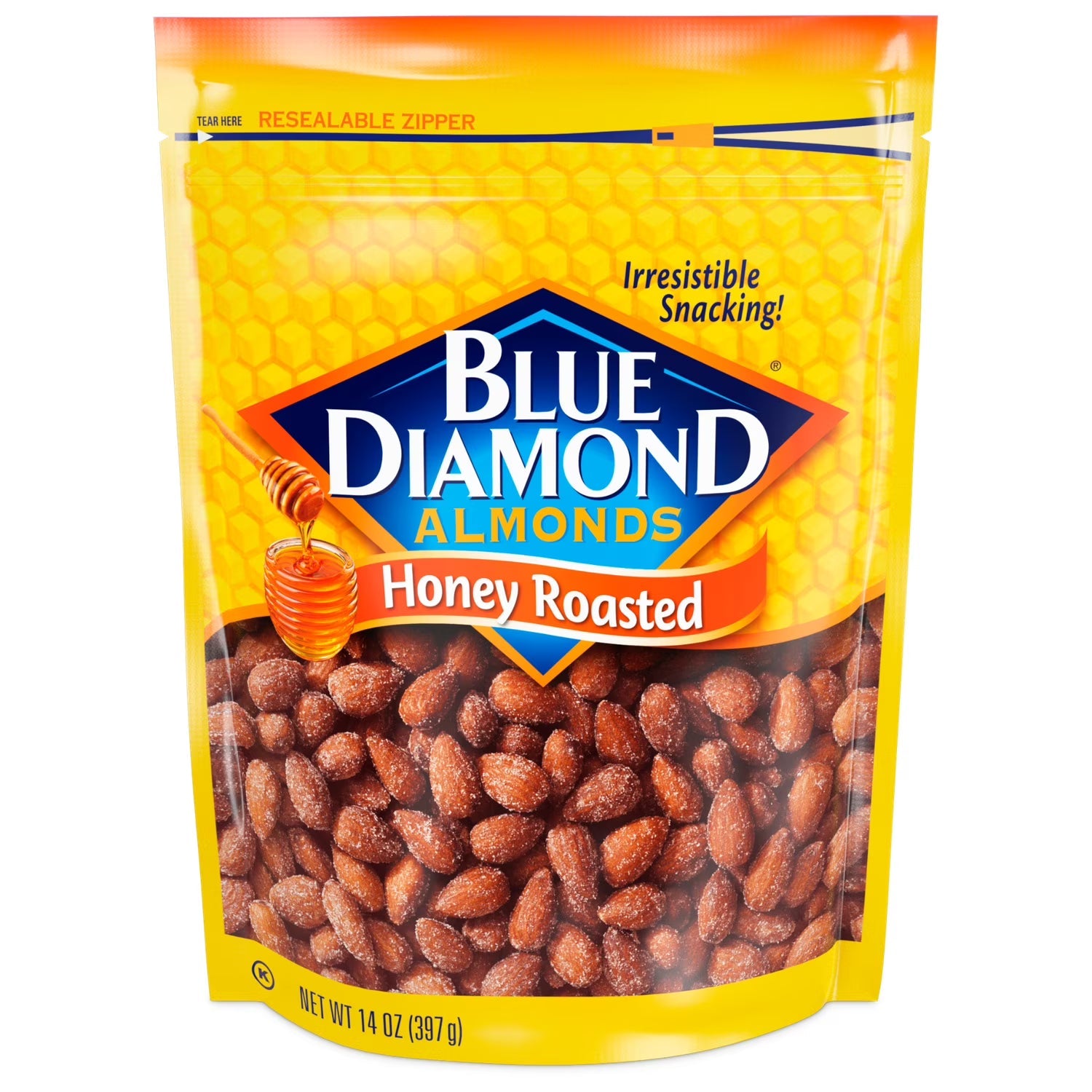 Blue Diamond Almonds Honey Roasted, 14oz.
