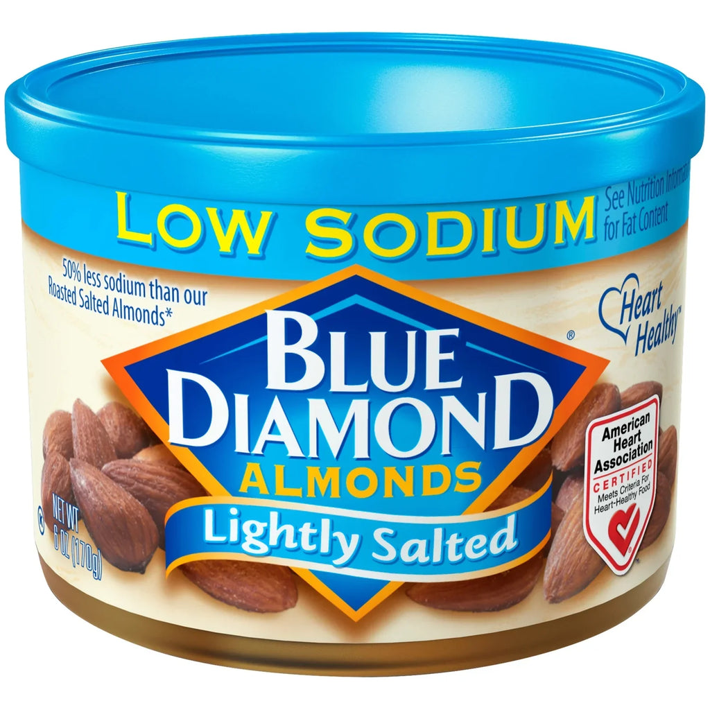Blue Diamond Almonds, Lightly Salted Low Sodium Snack Nuts For Gluten Free Snacking, 6 oz.