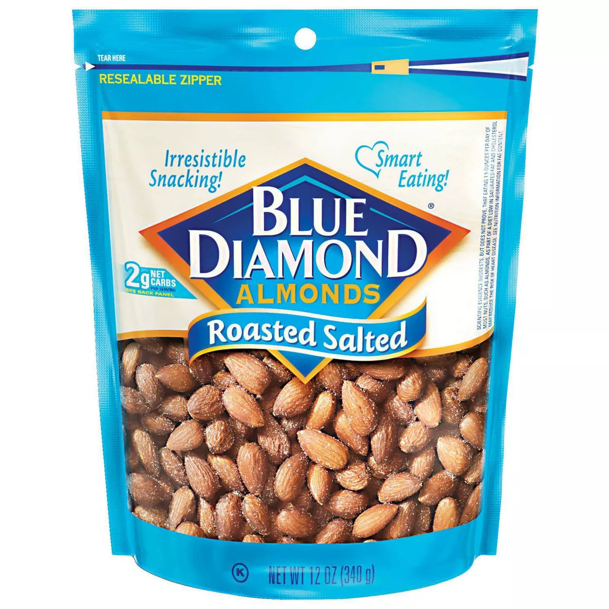 Blue Diamond Almonds Roasted Salted, 12oz.