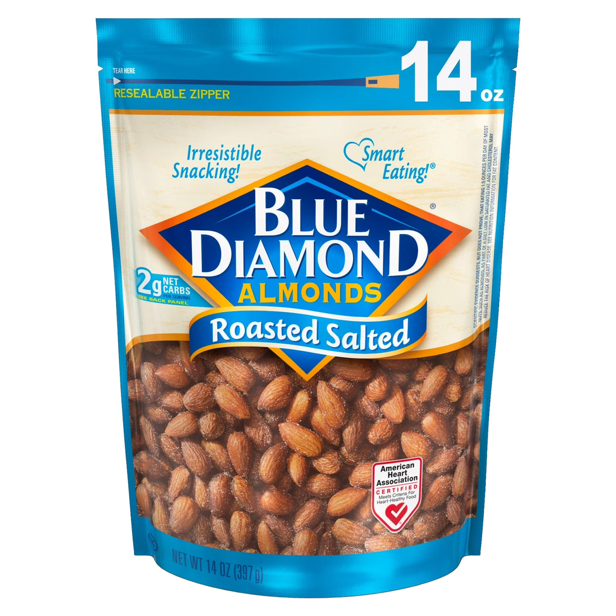 Blue Diamond Almonds Roasted Salted, 14oz.