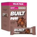 BUILT Puff Protein Bar, Brownie Batter, 17g Protein, Collagen, 8 Count 1.41 oz Bars