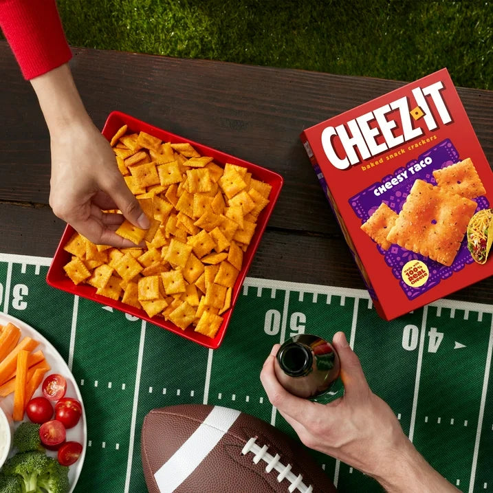 Cheez-It Cheesy Taco Baked Snack Crackers, Lunch Snacks, 12.4 oz