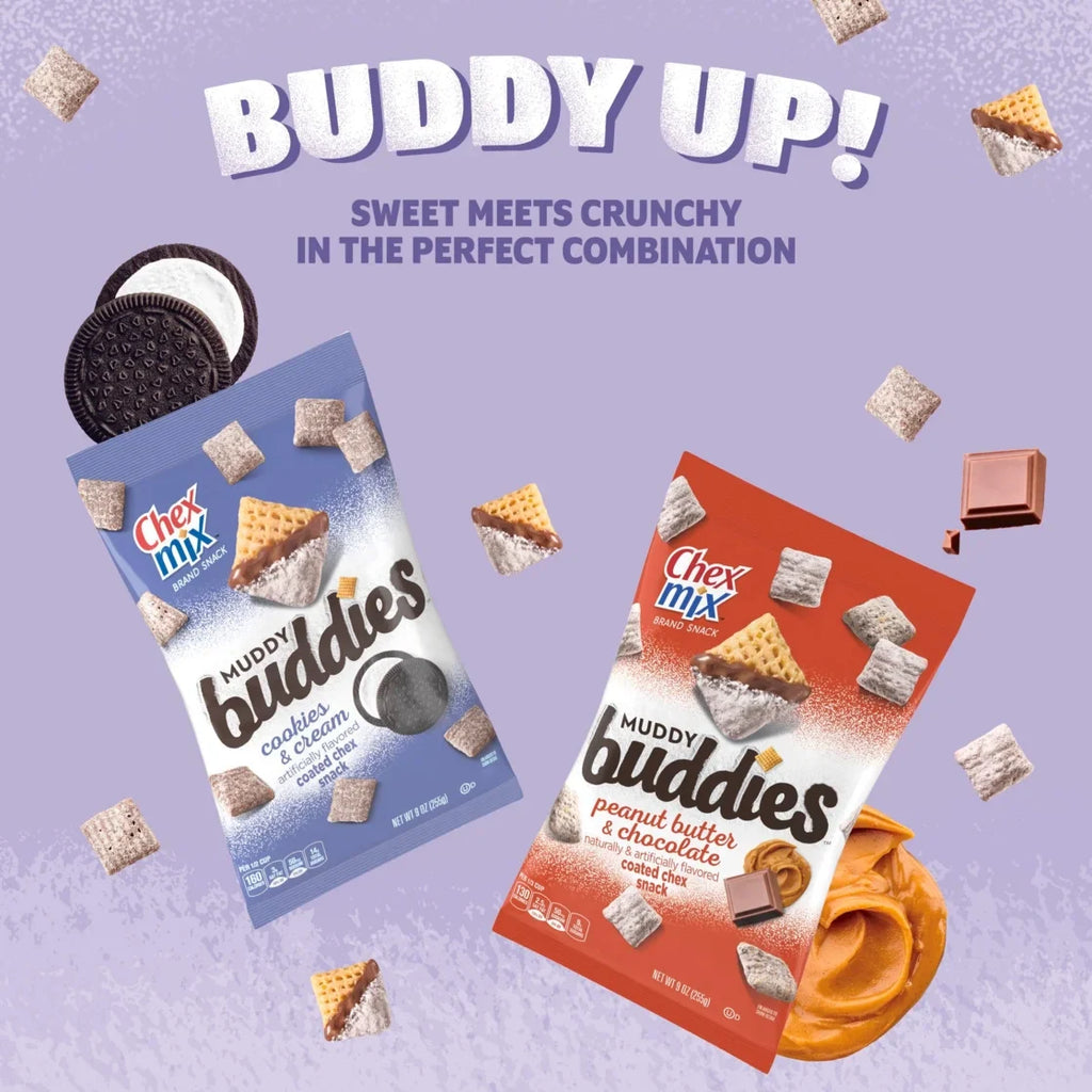 Chex Mix Muddy Buddies Peanut Butter and Chocolate Snack Mix, Snacks, 9 oz