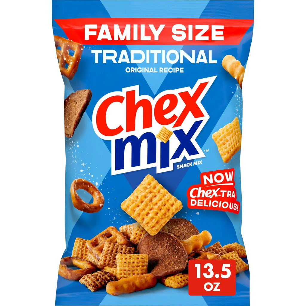 Chex Mix Traditional Original Recipe Snack Mix Family Size 13.5 oz