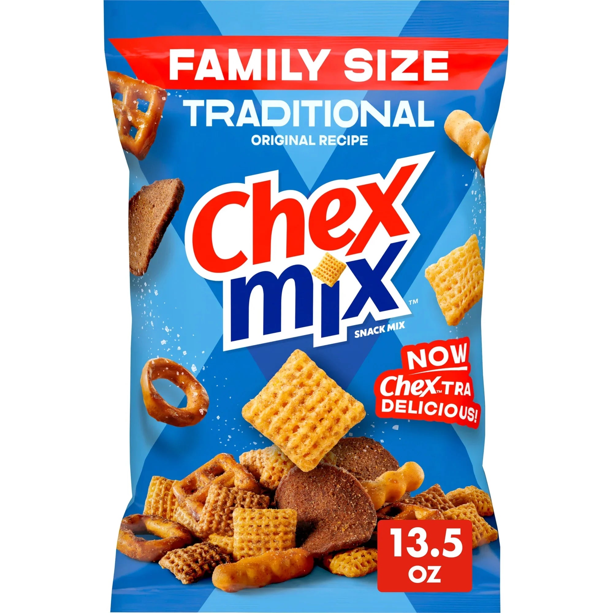 Chex Mix Traditional Original Recipe Snack Mix Family Size 13.5 oz