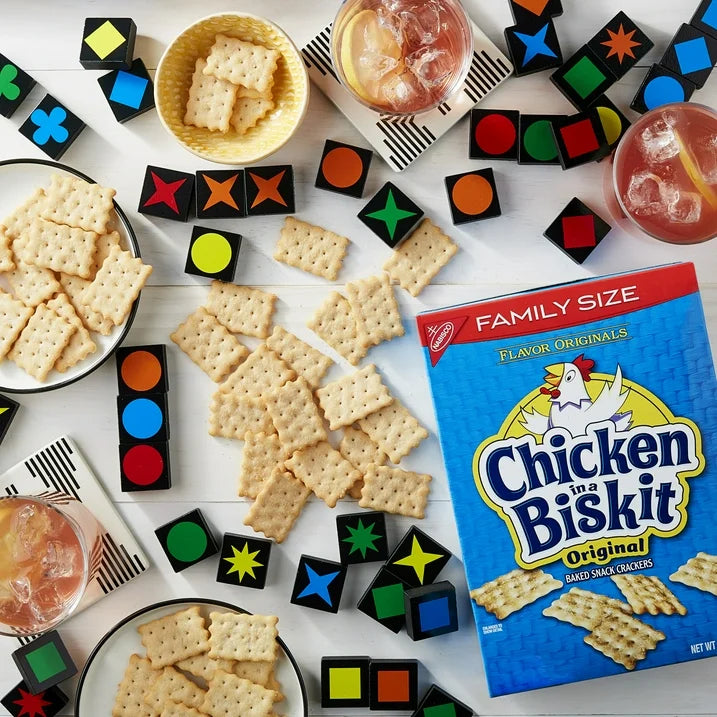 Chicken in a Biskit Original Baked Snack Crackers, Lunch Snacks, Family Size, 12 oz