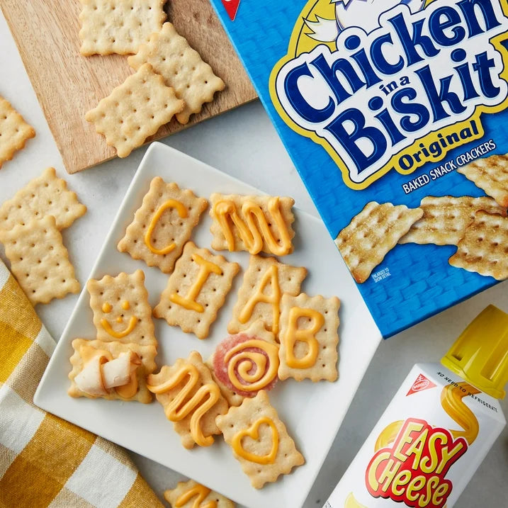 Chicken in a Biskit Original Baked Snack Crackers, Lunch Snacks, Family Size, 12 oz