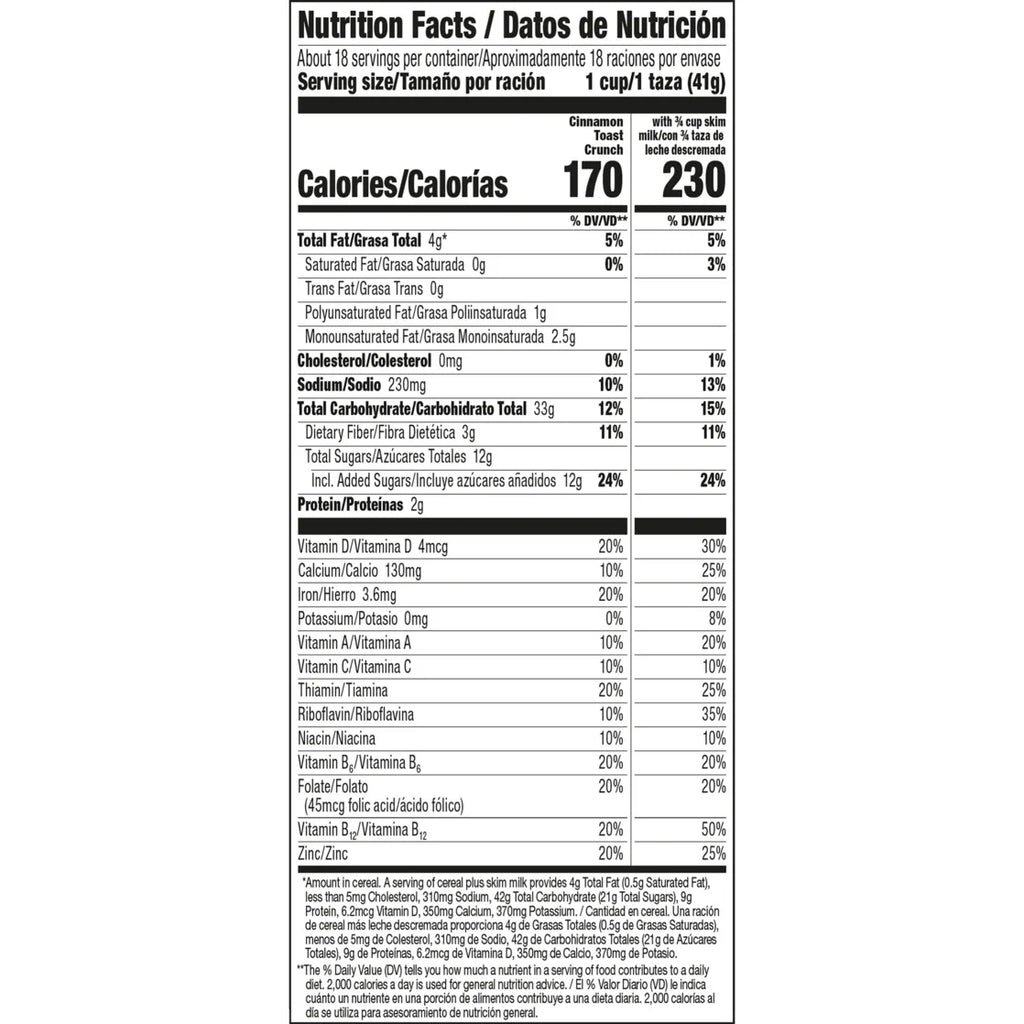 Cinnamon Toast Crunch Breakfast Cereal, Mega Size 27 oz