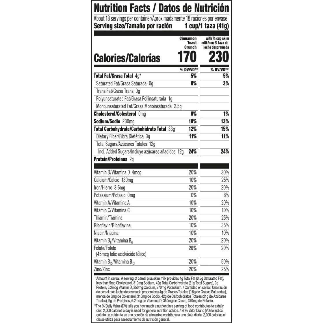 Cinnamon Toast Crunch Breakfast Cereal, Mega Size 27 oz