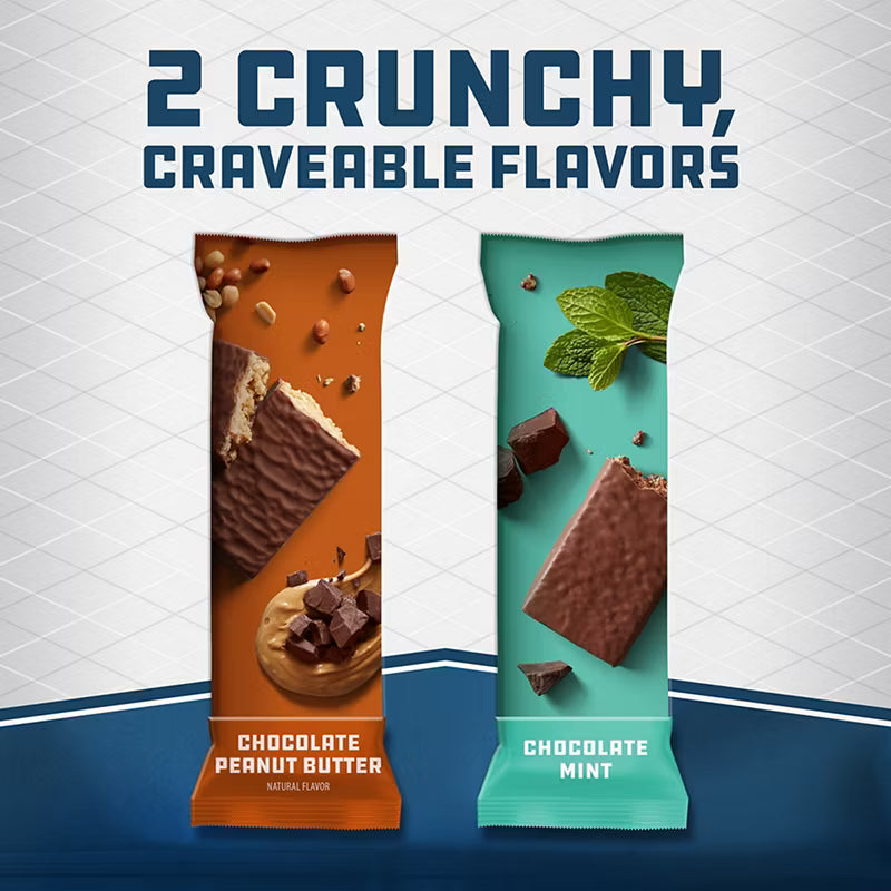 Clif Bar Builders Protein Bar Chocolate Mint and Chocolate Peanut Butter, 20g Protein, 18 ct./2.4 oz.