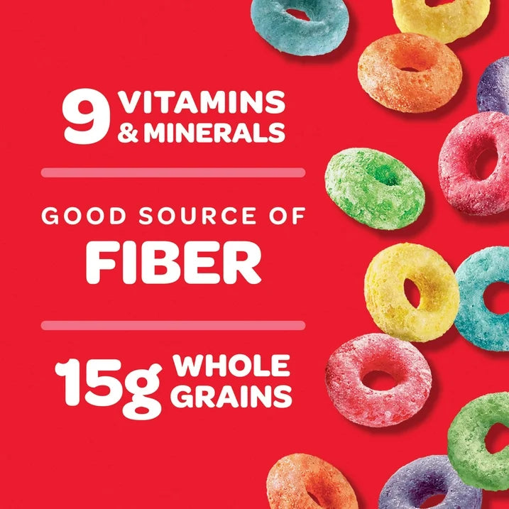 Froot Loops Breakfast Cereal, 15g Whole Grains, Good Source of Fiber