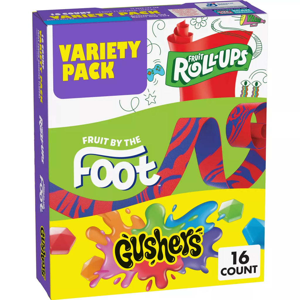 Fruit Roll-Ups, Fruit by the Foot &amp; Gushers Variety Snacks