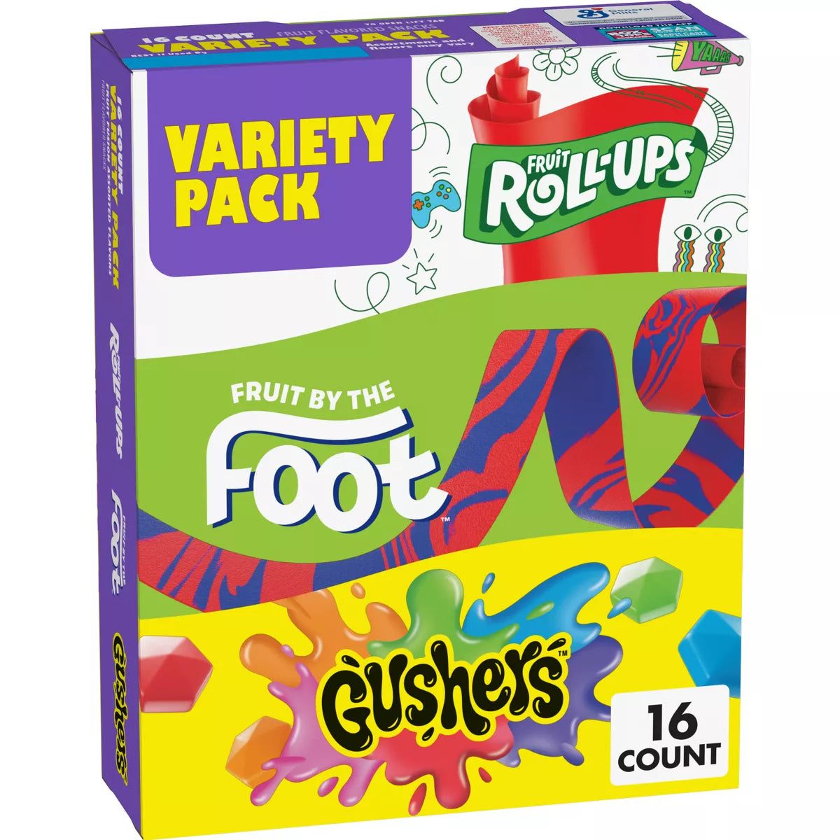 Fruit Roll-Ups, Fruit by the Foot &amp; Gushers Variety Snacks