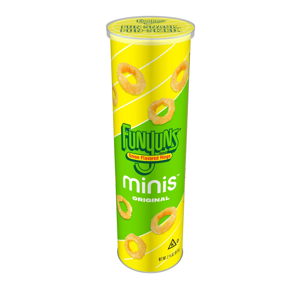 Funyuns Minis Onion Flavored Rings Original, Canister 2.875 oz, 3 Pack