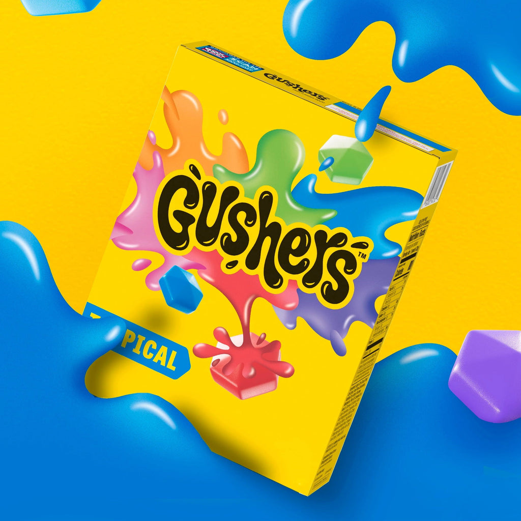 Gushers Fruit Flavored Snacks, Tropical Fruit Flavor, 6 Pouches, 4.8 oz