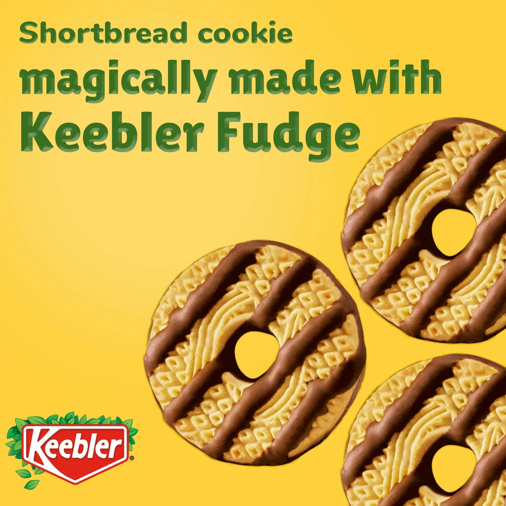 Keebler Fudge Stripes Minis, Original Shortbread Cookies Coated in Keebler Fudge 10 Count, 10 oz