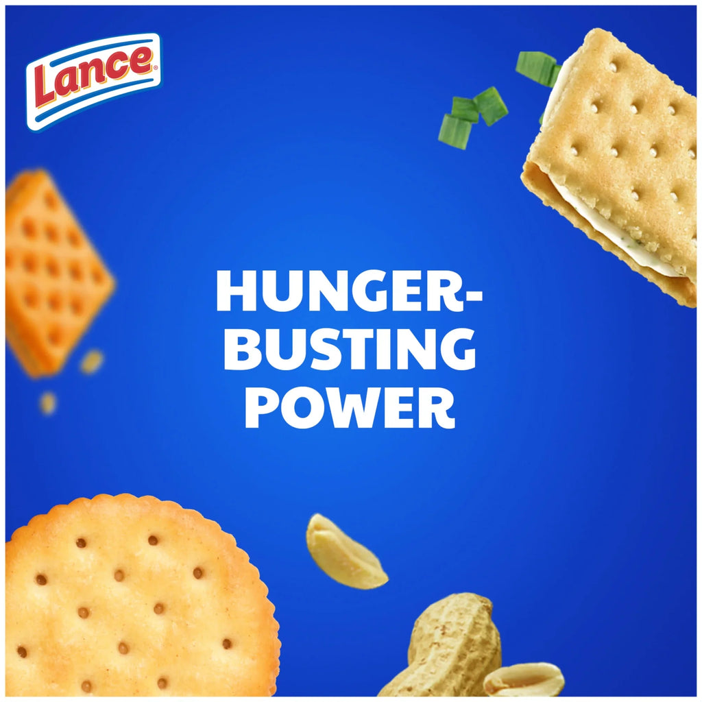 Lance Sandwich Crackers Variety Pack, 3 Flavors, 20 Individually Wrapped Packs, 6 Sandwiches Each, 27.9 oz