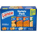 Lance Sandwich Crackers Variety Pack, 3 Flavors, 20 Individually Wrapped Packs, 6 Sandwiches Each, 27.9 oz
