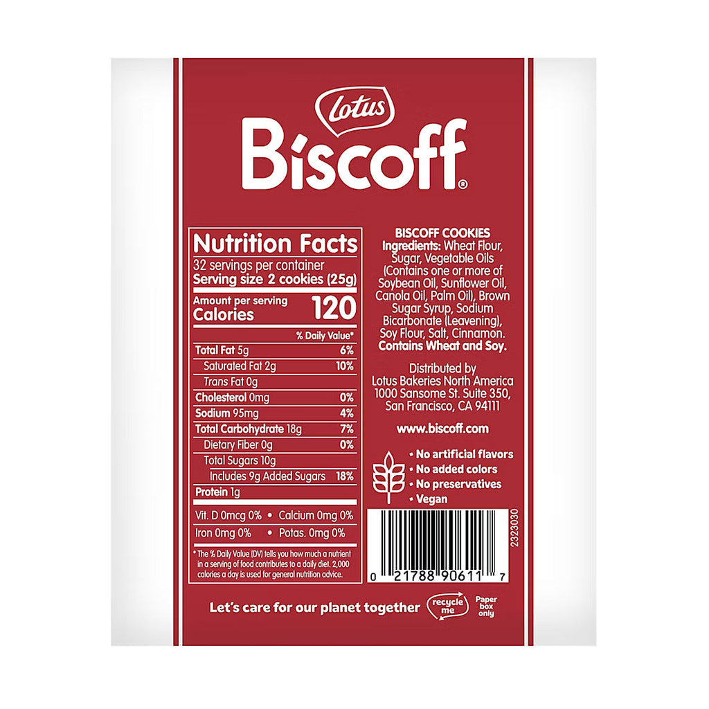 Lotus Biscoff Cookies, Big Pack, 32 ct.