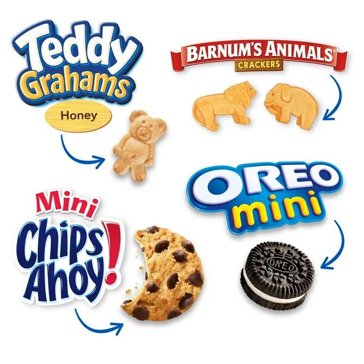 Nabisco Variety Pack, OREO CHIPS AHOY! Teddy Grahams, Barnum's, 30 ct