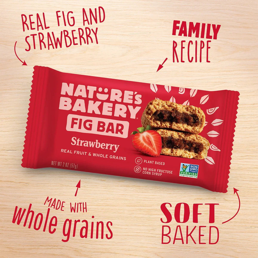 Nature’s Bakery Whole Wheat Strawberry Fig Bars Kosher 10 Twin Packs, 20 oz