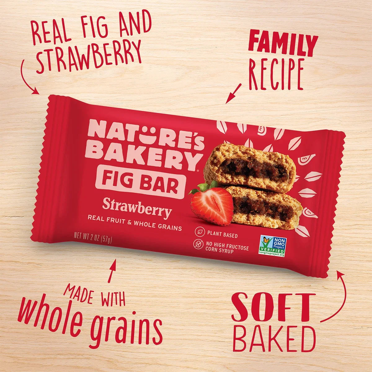 Nature’s Bakery Whole Wheat Strawberry Fig Bars Kosher 10 Twin Packs, 20 oz