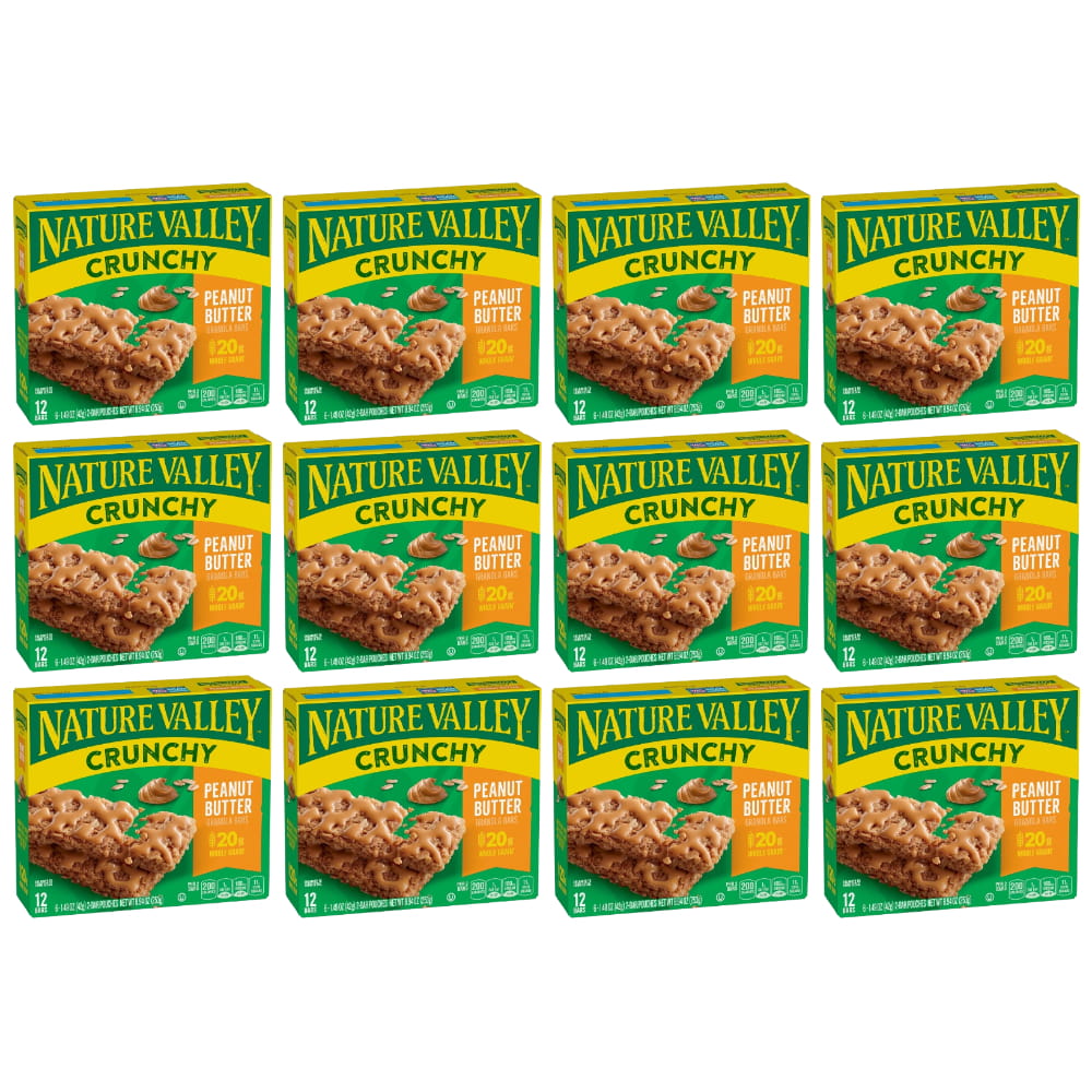 Nature Valley Crunchy Granola Bars Peanut Butter 12 Count (6 Pouches) - 12 Pack