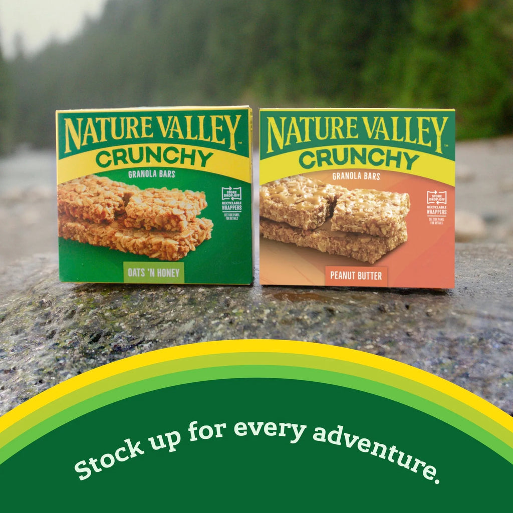 Nature Valley Crunchy Granola Bars Peanut Butter 12 Count (6 Pouches), 8.94 oz