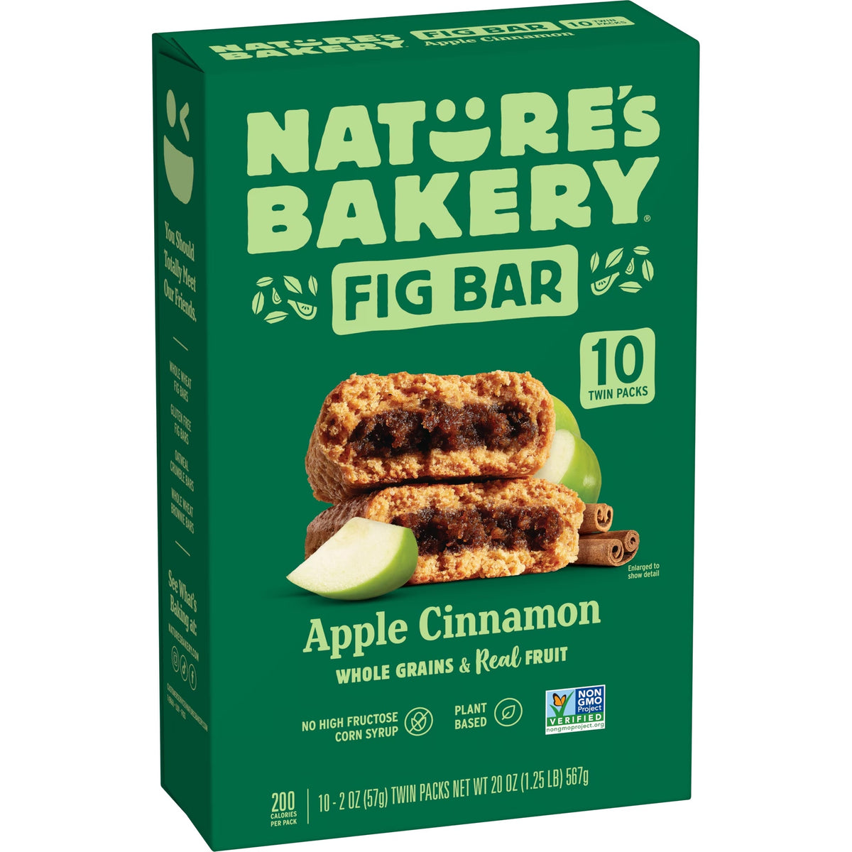 Nature's Bakery Apple Cinnamon Fig Bars Kosher 10 Twin packs, 20 oz