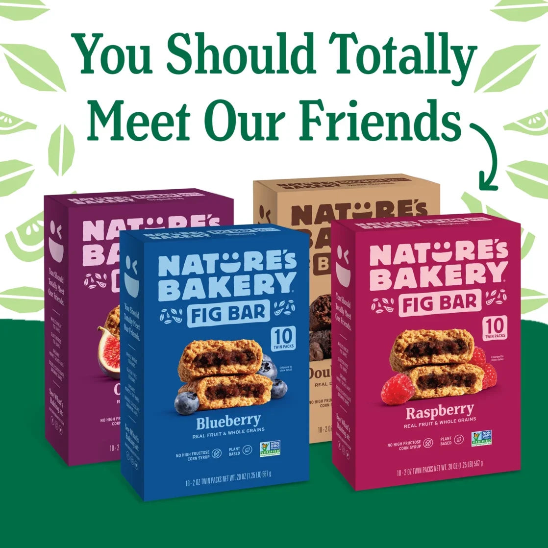 Nature's Bakery Apple Cinnamon Fig Bars Kosher 10 Twin packs, 20 oz