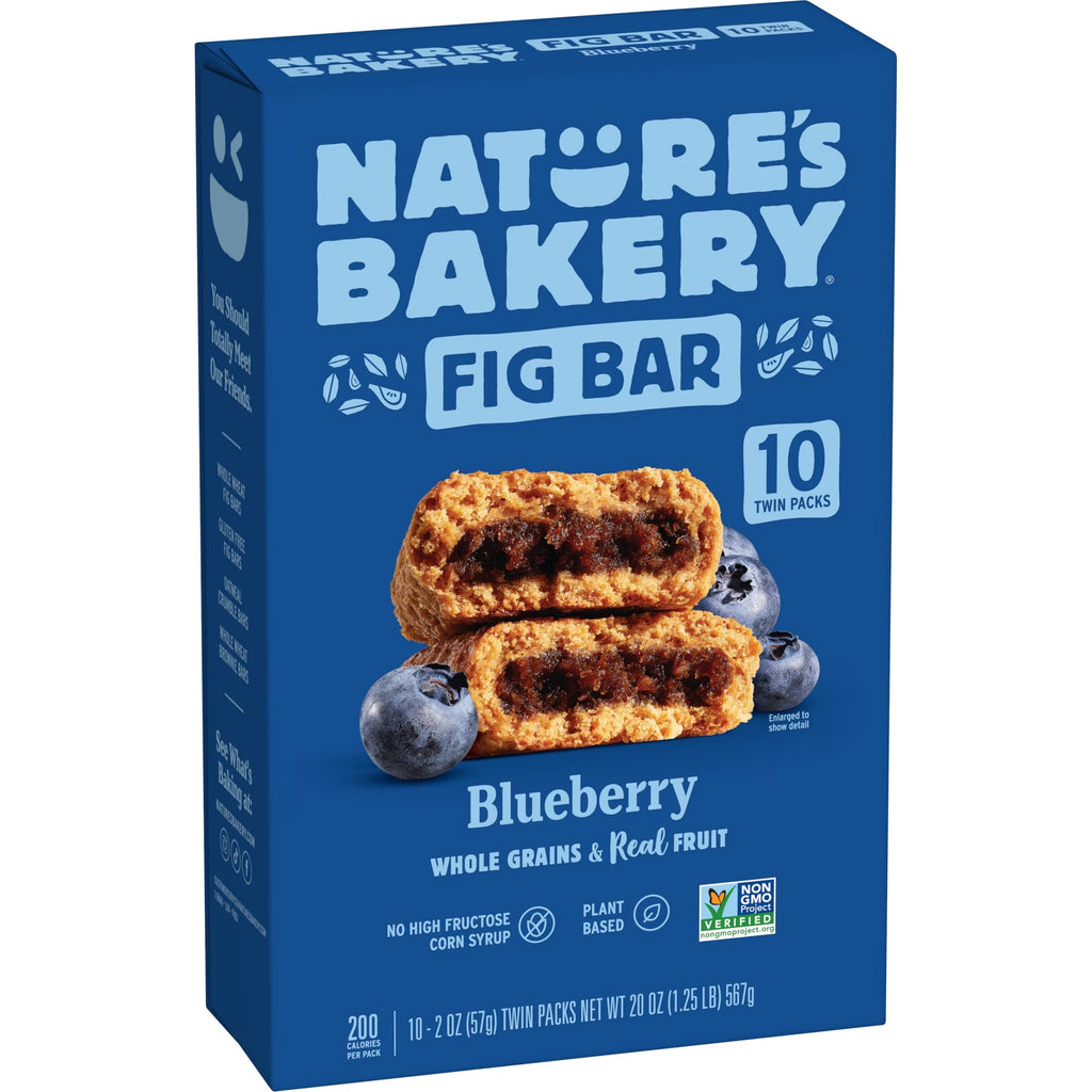 Nature's Bakery Blueberry Fig Bars, Kosher, 10 Twin Packs, 20 oz