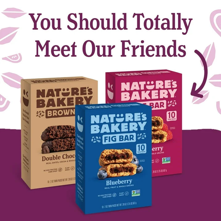 Nature's Bakery Original Fig Bars Kosher Soft Baked 10 Twin Packs, 20 oz