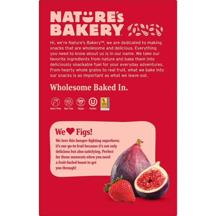 Nature’s Bakery Whole Wheat Strawberry Fig Bars Kosher 10 Twin Packs, 20 oz