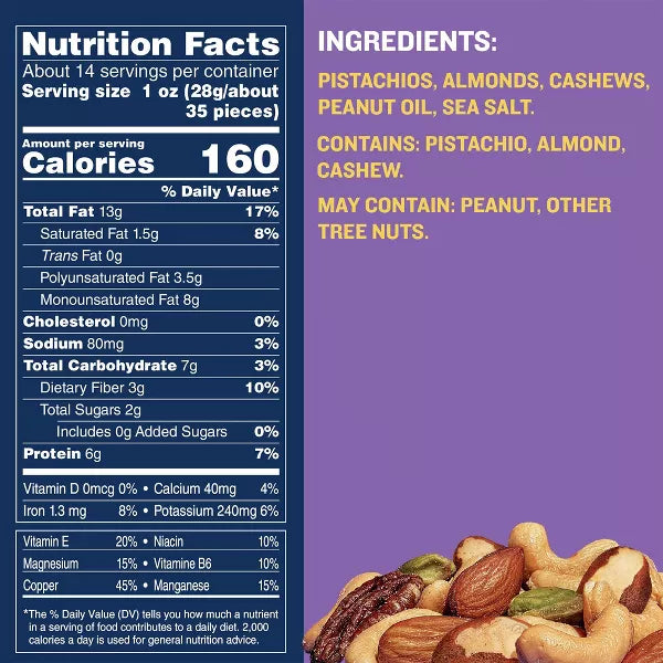 Planters Deluxe Pistachio Mix with Almonds and Cashews, 14.5oz.