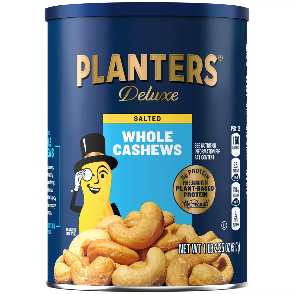 Planters Deluxe Salted Whole Cashews, 18.25oz.