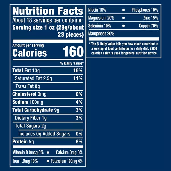 Planters Deluxe Salted Whole Cashews, 18.25oz.