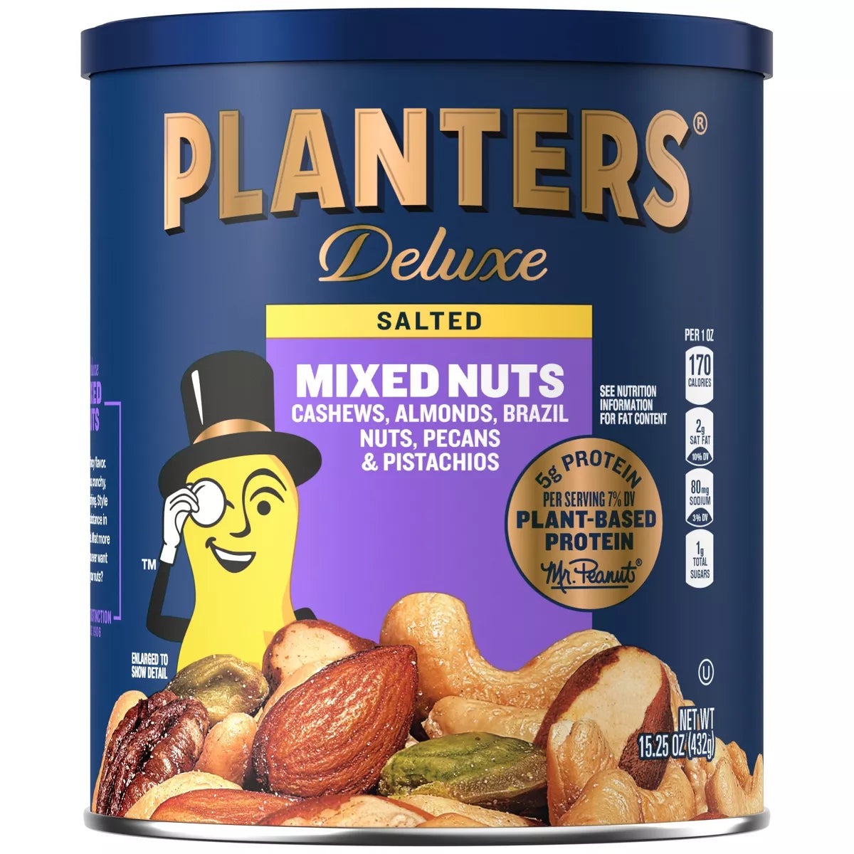 Planters Deluxe Sea Salt Mixed Nuts, 15.25oz.