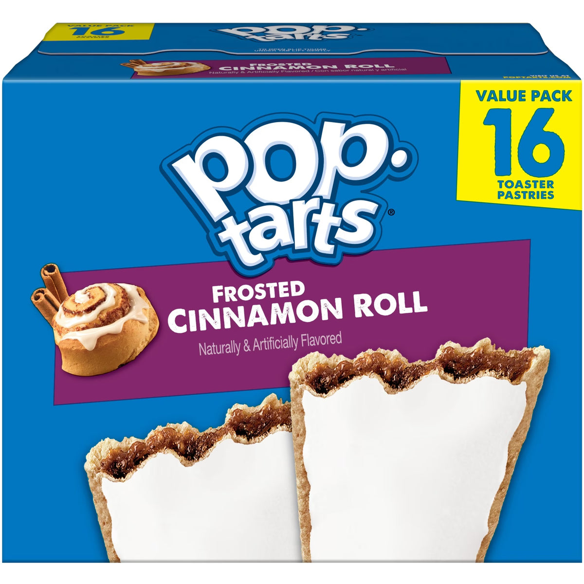 Pop-Tarts Frosted Cinnamon Roll Filling Toaster Pastries, 27oz/16ct.