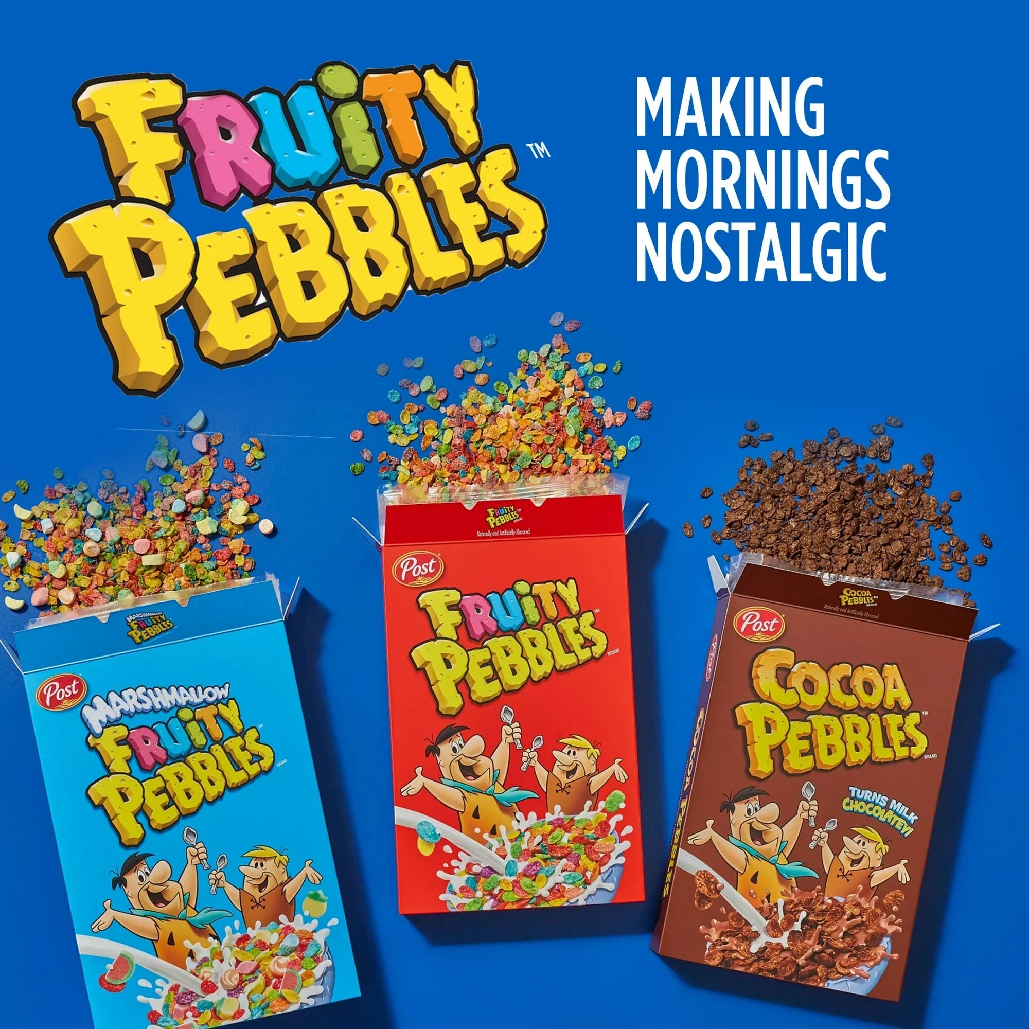 Post Fruity PEBBLES Breakfast Cereal, Gluten Free Sweetened Puffed Rice, 32 oz