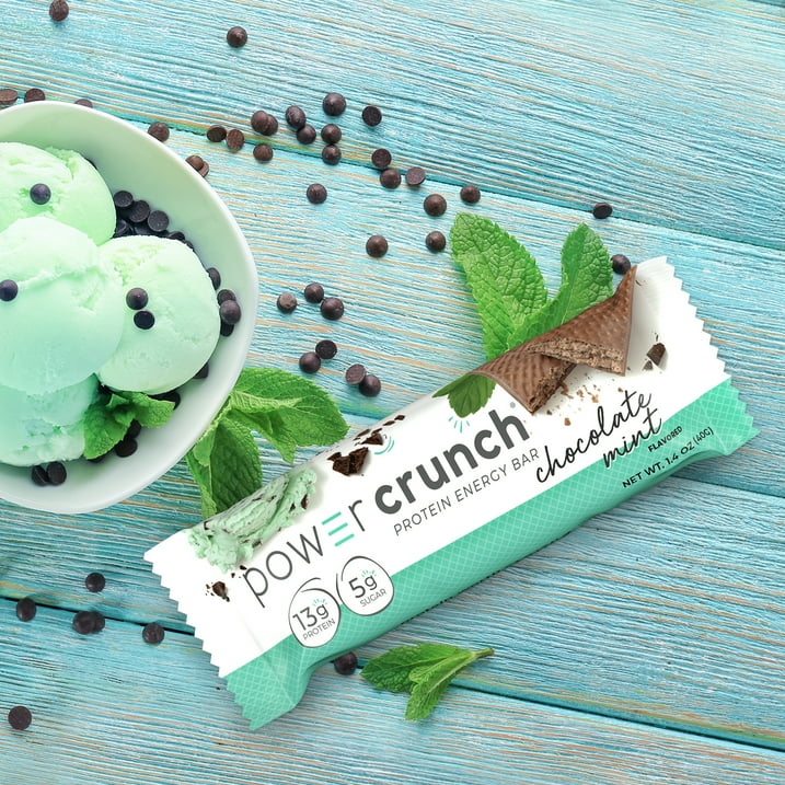 Power Crunch Original Protein Energy Bars, Chocolate Mint, 5 Bars