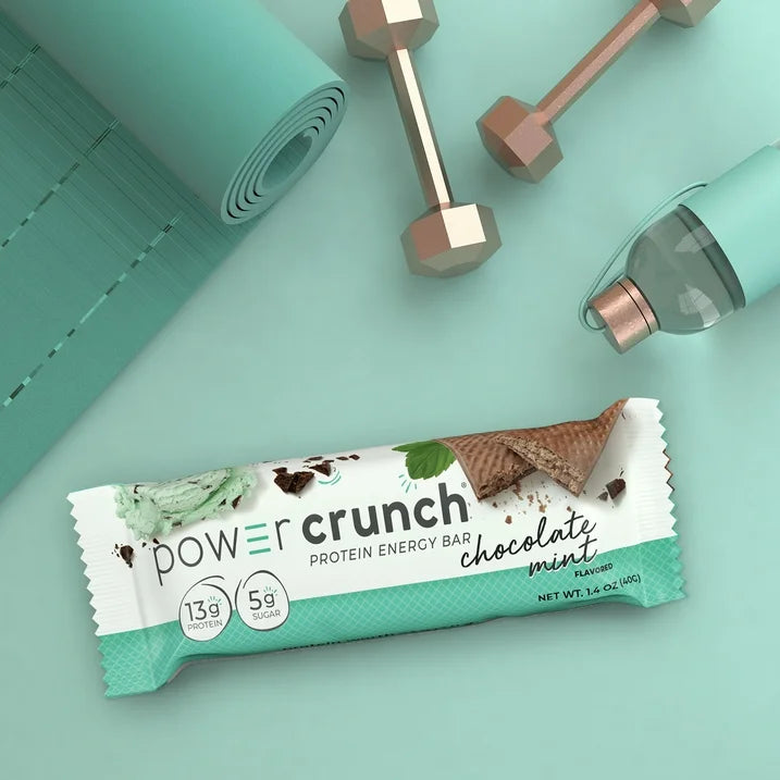 Power Crunch Original Protein Energy Bars, Chocolate Mint, 5 Bars