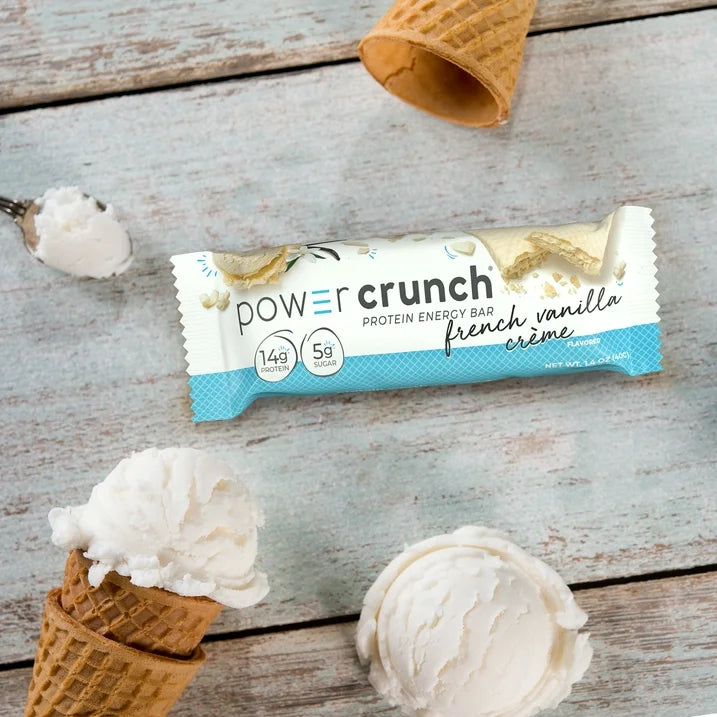 Power Crunch Original Protein Energy Bars, French Vanilla Cream, 5 Bars