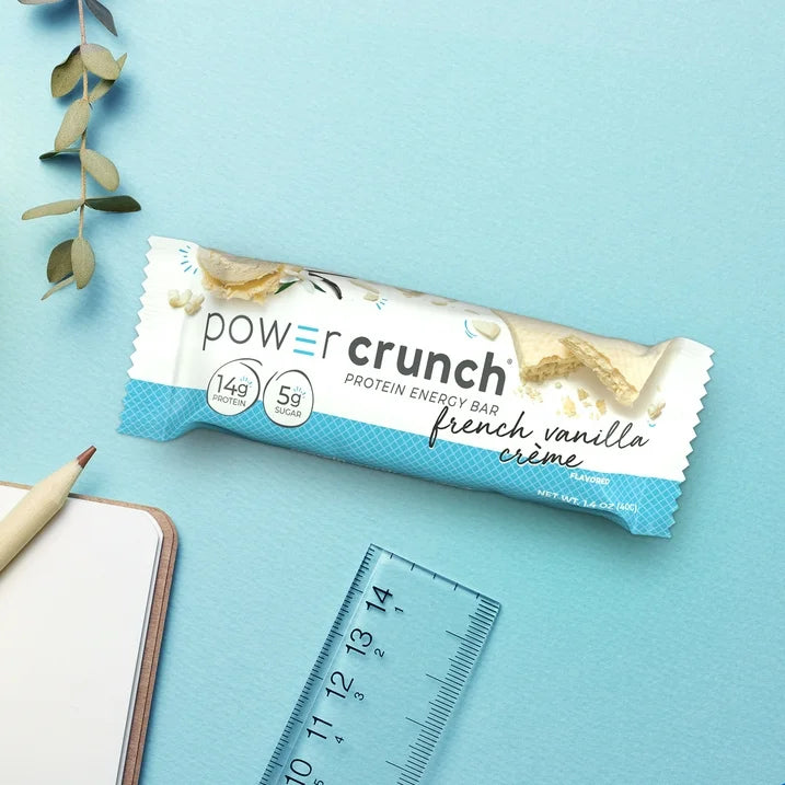 Power Crunch Original Protein Energy Bars, French Vanilla Cream, 5 Bars