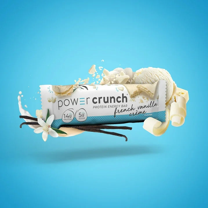 Power Crunch Original Protein Energy Bars, French Vanilla Cream, 5 Bars